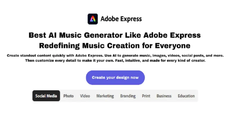 best AI music generator like Adobe Express